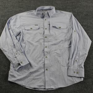 Poncho Shirt Medium The Original Blue Long Sleeve Magnetic Pocket Performance